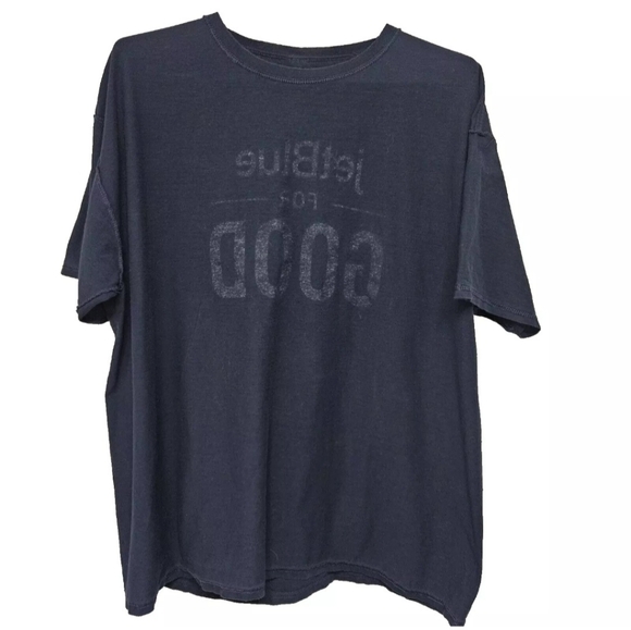 JetBlue for Good Million Hours of Caring Size XL T-Shirt Airline Crewmember Blue - Picture 8 of 9